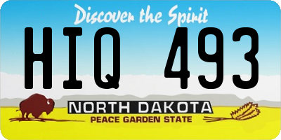 ND license plate HIQ493