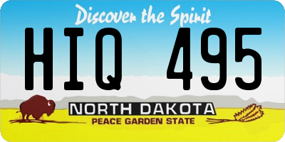 ND license plate HIQ495