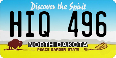 ND license plate HIQ496