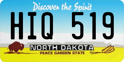 ND license plate HIQ519