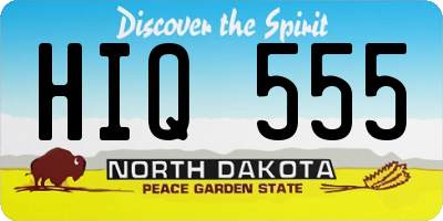 ND license plate HIQ555