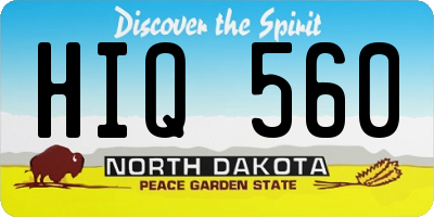ND license plate HIQ560