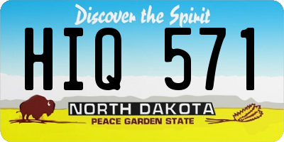 ND license plate HIQ571