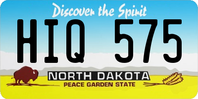 ND license plate HIQ575