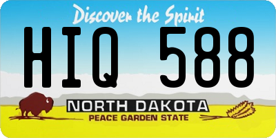 ND license plate HIQ588