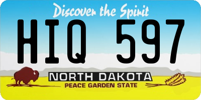 ND license plate HIQ597