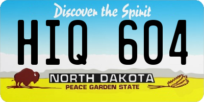 ND license plate HIQ604