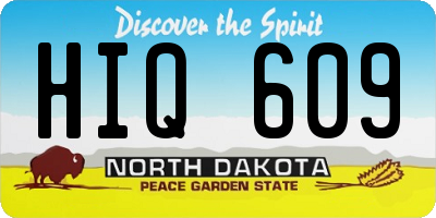 ND license plate HIQ609