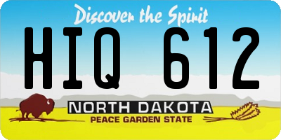 ND license plate HIQ612
