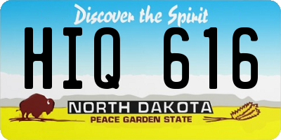ND license plate HIQ616