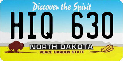 ND license plate HIQ630
