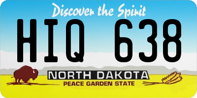 ND license plate HIQ638