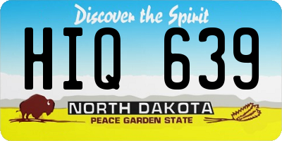 ND license plate HIQ639