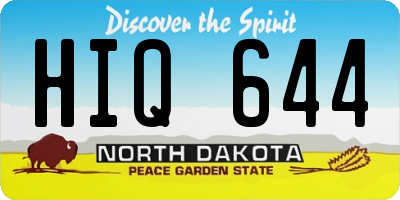 ND license plate HIQ644