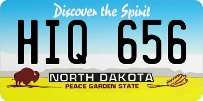 ND license plate HIQ656