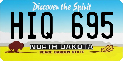 ND license plate HIQ695