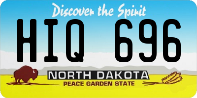 ND license plate HIQ696