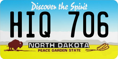 ND license plate HIQ706