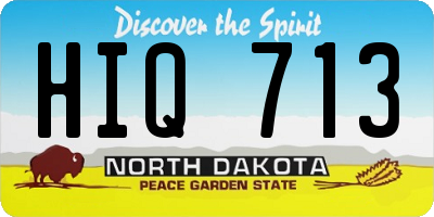 ND license plate HIQ713
