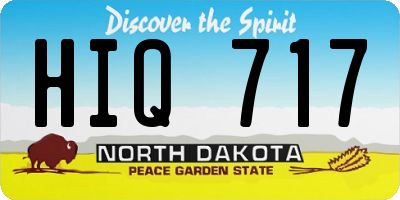 ND license plate HIQ717