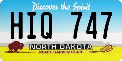 ND license plate HIQ747