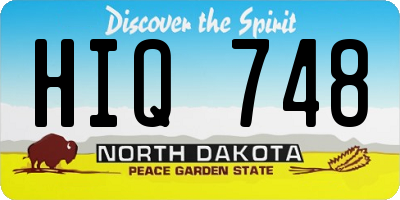 ND license plate HIQ748