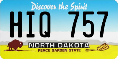 ND license plate HIQ757