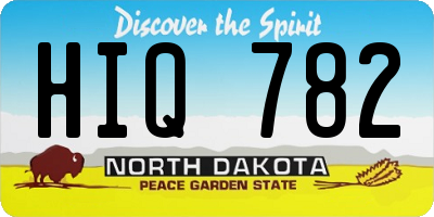 ND license plate HIQ782