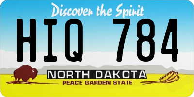 ND license plate HIQ784