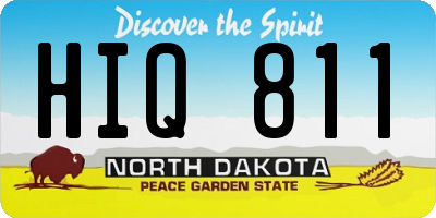 ND license plate HIQ811