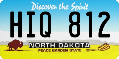 ND license plate HIQ812