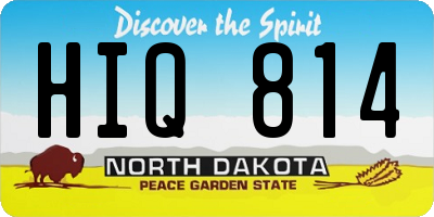 ND license plate HIQ814