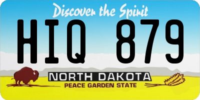 ND license plate HIQ879