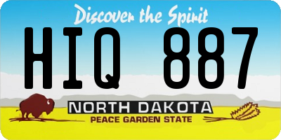 ND license plate HIQ887