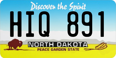 ND license plate HIQ891