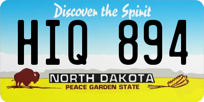 ND license plate HIQ894