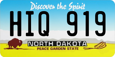 ND license plate HIQ919