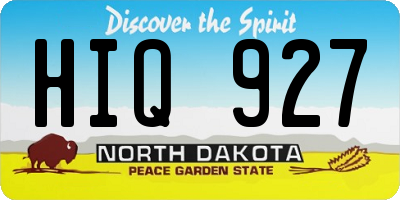 ND license plate HIQ927