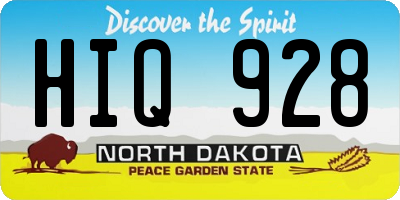 ND license plate HIQ928