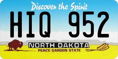 ND license plate HIQ952