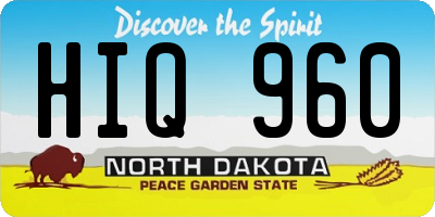 ND license plate HIQ960