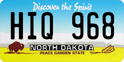 ND license plate HIQ968