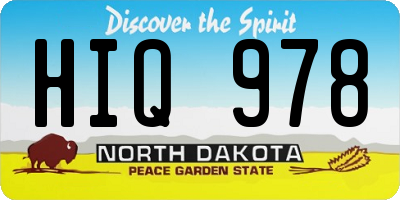 ND license plate HIQ978