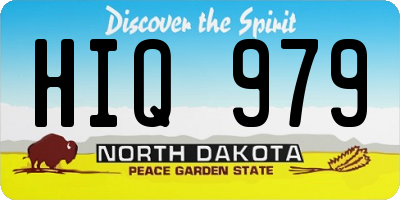 ND license plate HIQ979