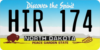 ND license plate HIR174