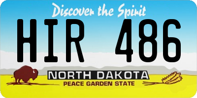 ND license plate HIR486
