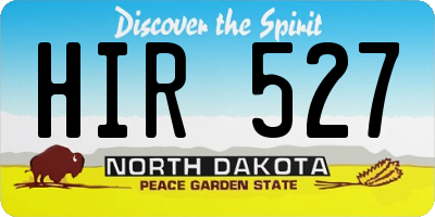ND license plate HIR527