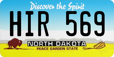ND license plate HIR569