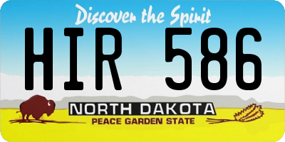 ND license plate HIR586