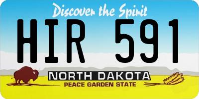 ND license plate HIR591